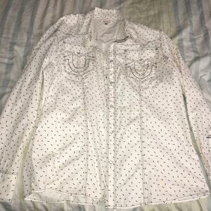 Men’s 2 XL true religion button down dress shirt